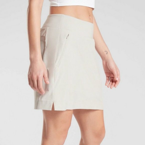 ATHLETA Soho Skort Skirt with Attached Shorts, #211382, Light Gray, Size 12 - Picture 2 of 11